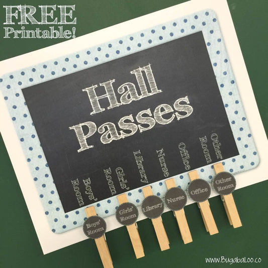 Bugabaloo How To: DIY Classroom Hall Pass Sign