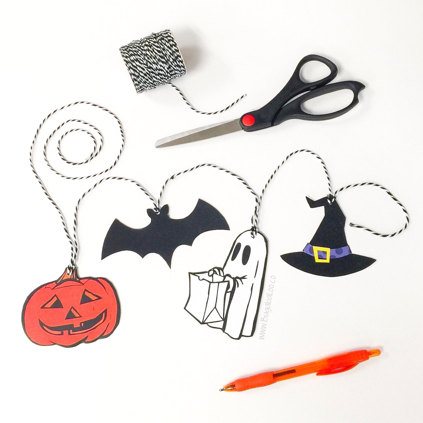 Free Printable - Halloween Treat Bag Tags or Mini-Bunting