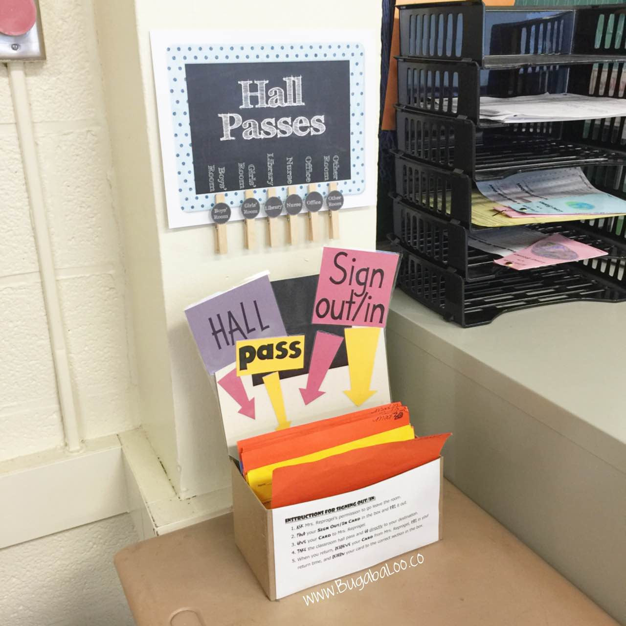 Free Printable - Classroom Hall Pass Sign