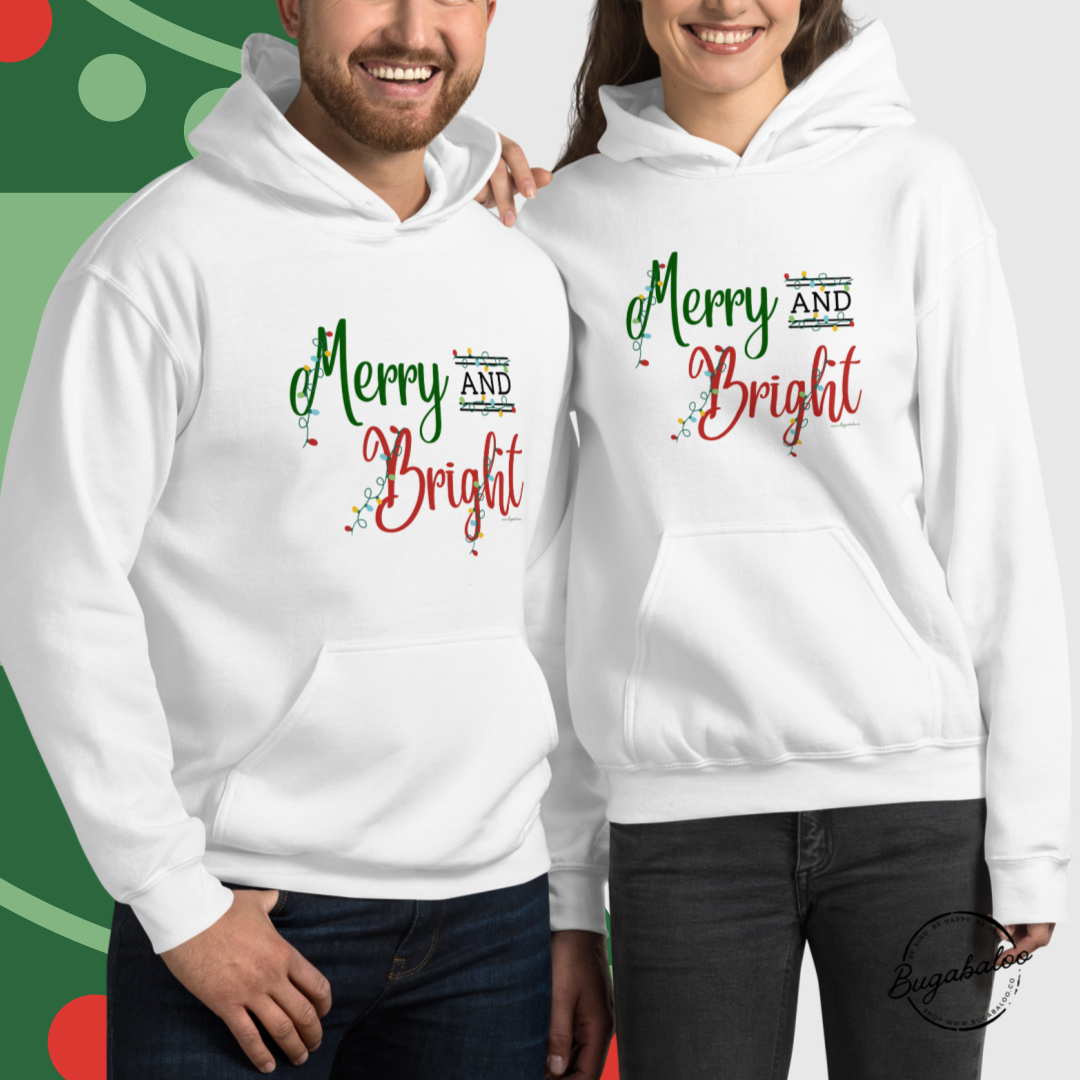 Merry and Bright Christmas Unisex Hoodie