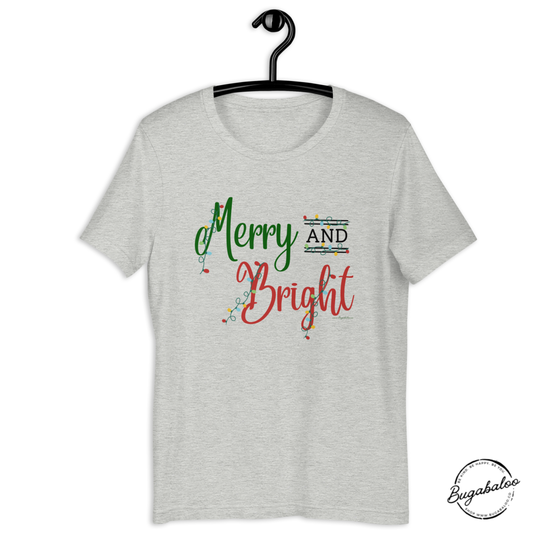 Merry and Bright Christmas Unisex t-shirt