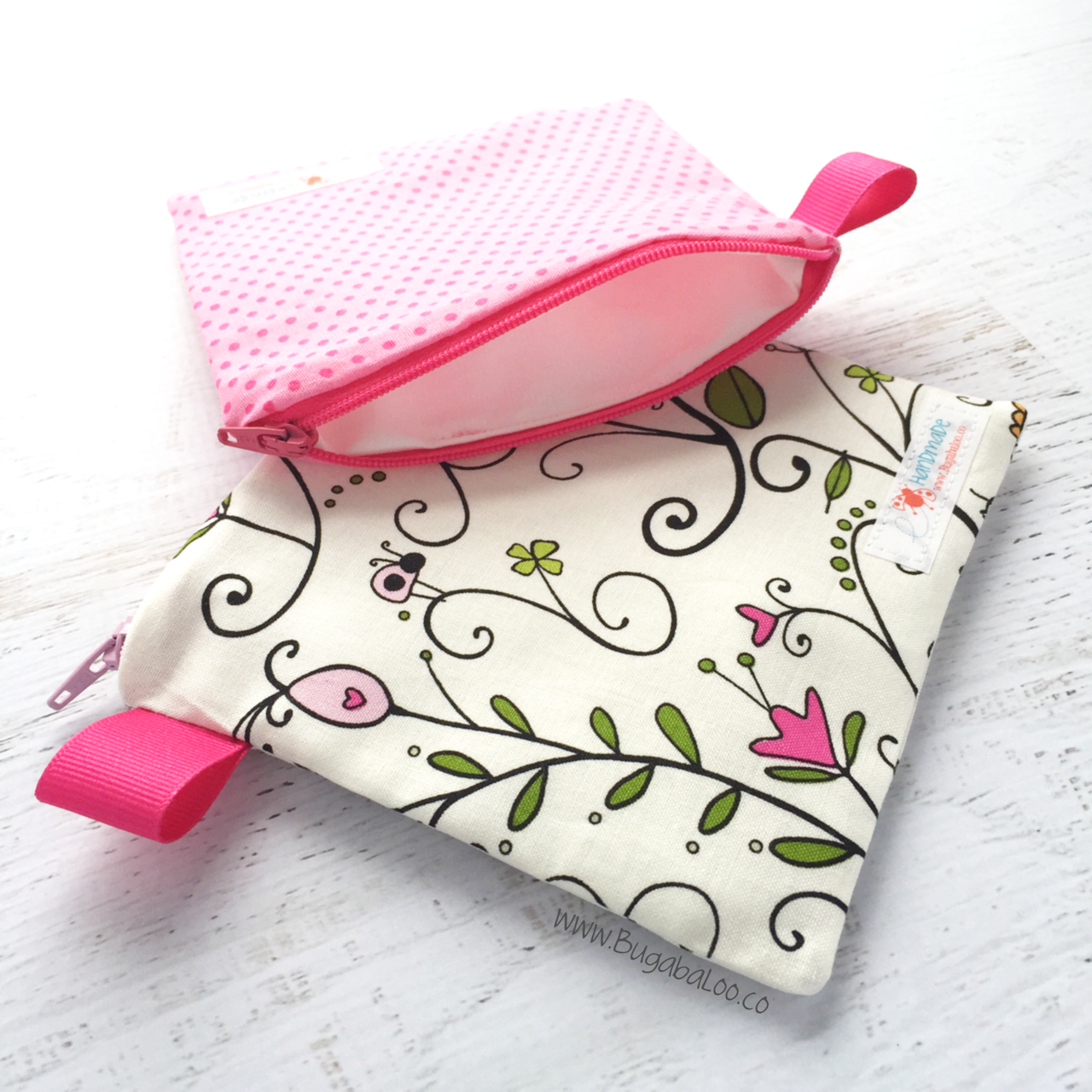 Spring Flowers Medium Snack Bag Gift Set, Reusable Snack Bags