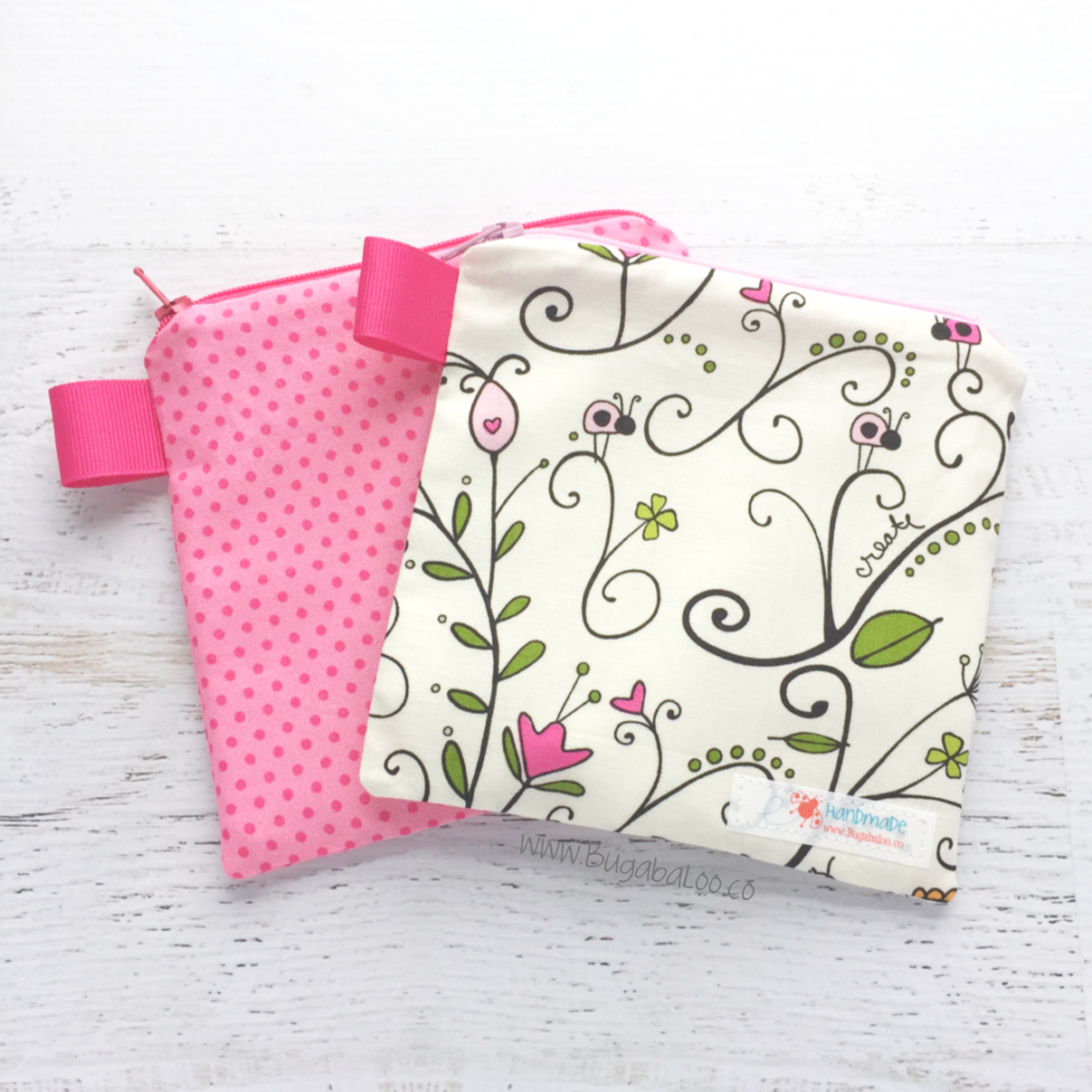 Spring Flowers Medium Snack Bag Gift Set, Reusable Snack Bags