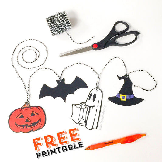 Free Printable - Halloween Treat Bag Tags or Mini-Bunting