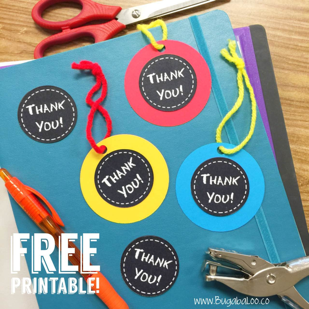 Free Printable - Chalkboard Thank You Tags