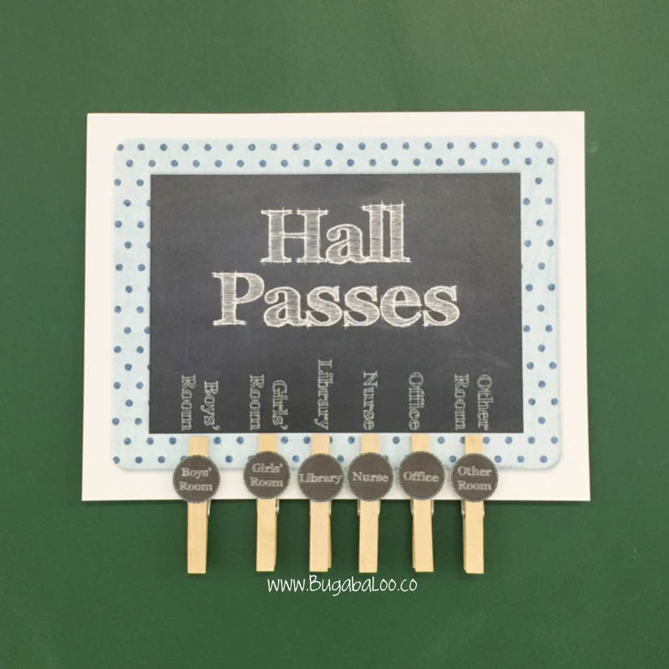 Free Printable - Classroom Hall Pass Sign