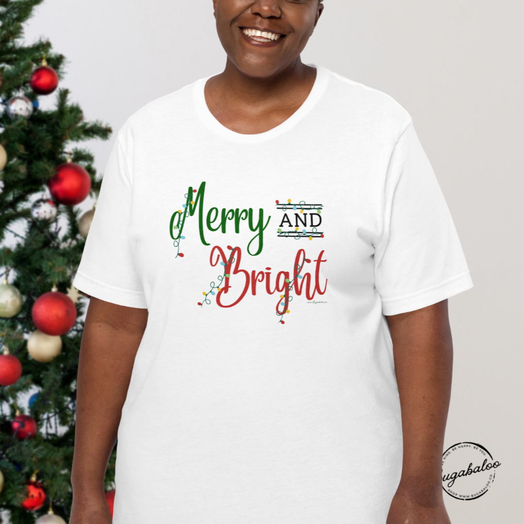 Merry and Bright Christmas Unisex t-shirt