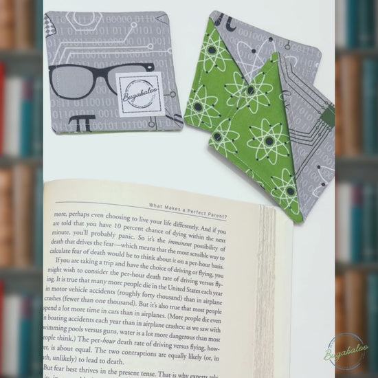 Bugabaloo.co Science and Math Nerd Cotton Corner Bookmark Video