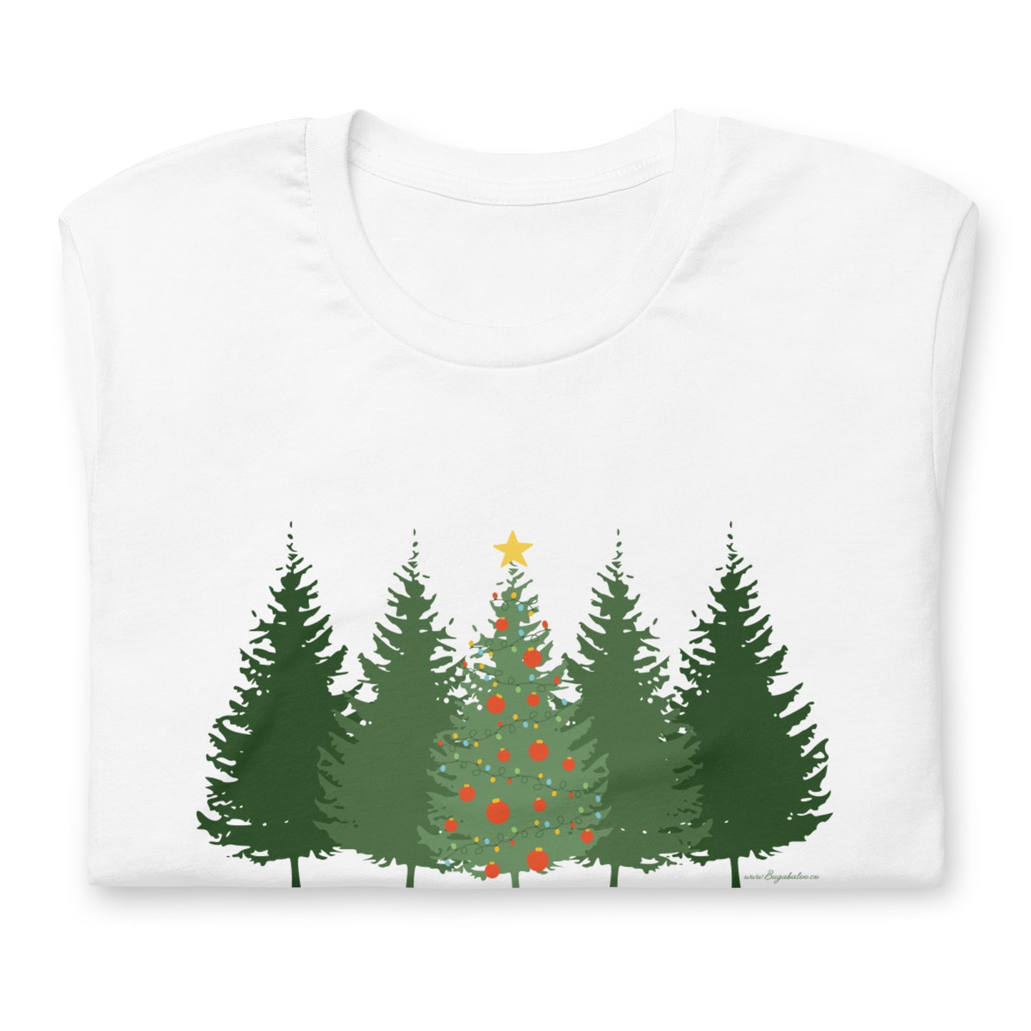 Merry and Bright Christmas Tree Unisex t-shirt